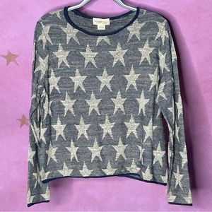 Denim & Supply Ralph Lauren Star Print  Coastal Beach Knit Sweater Large